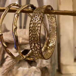 Kendra Scott 3 bracelet set - gold- coral *vintage*